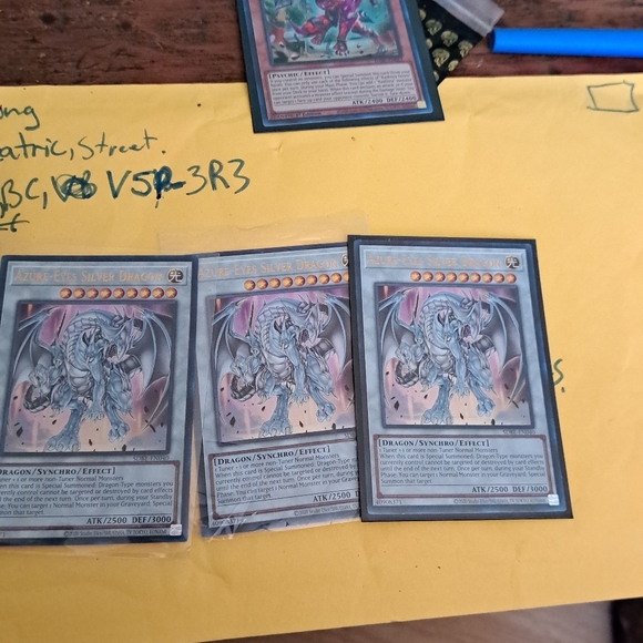 Azures eyes silver dragon 🐲 set of 3 - Picture 2 of 2